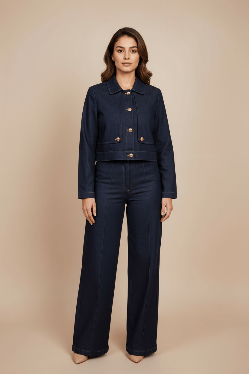 Ensemble Denim Tailleur — Noir Indigo - Lune La Boutique