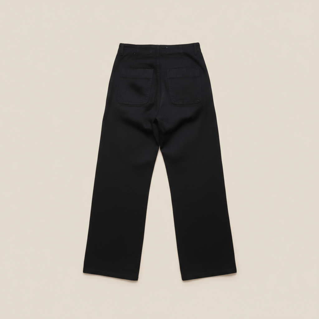 Jean Wide - Leg Taille Haute — Poches Plaquées - Lune La Boutique