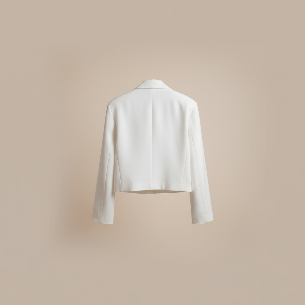 Veste Tailleur Courte — Croisée à Boutons Dorés - Lune La Boutique