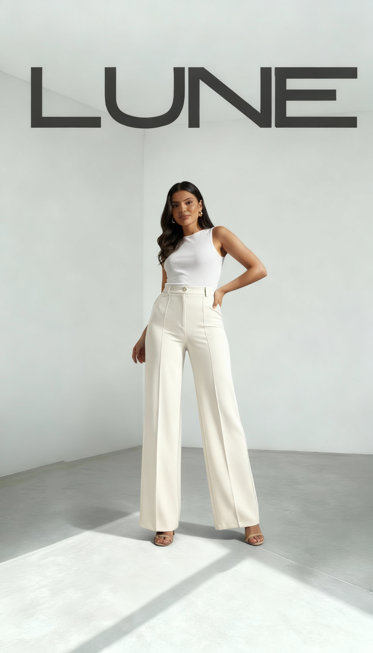 Pantalon Taille haute large - Ma boutique