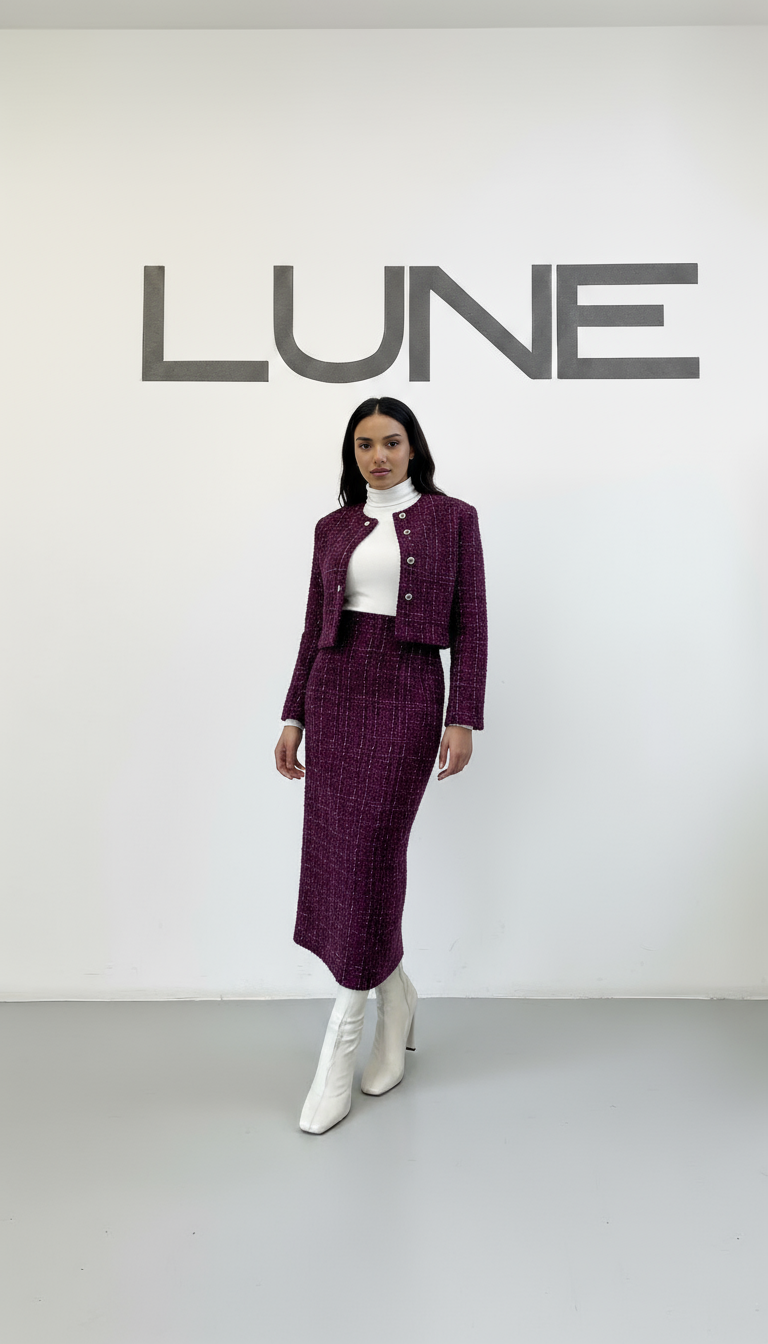 Ensemble tweed veste et jupe - Ma boutique