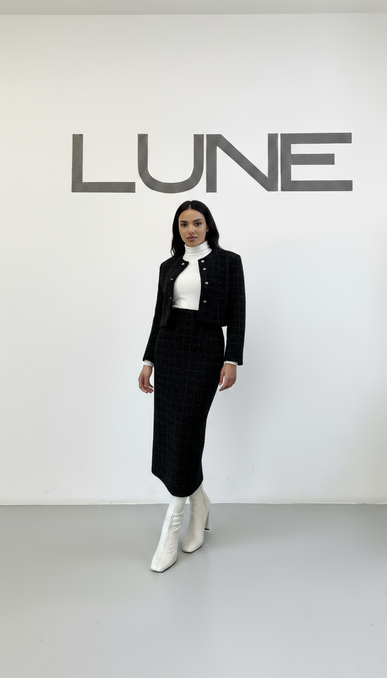 Ensemble tweed veste et jupe - Ma boutique