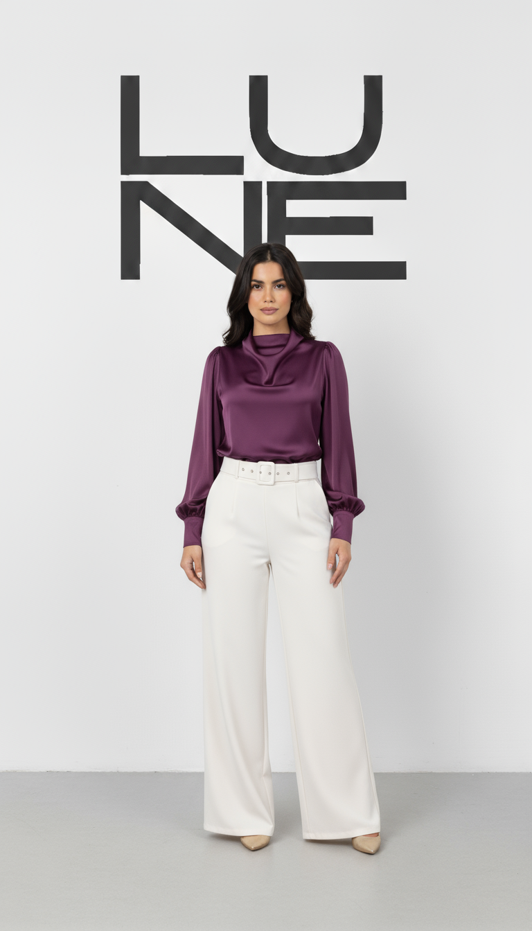 Chemisier en satin - Ma boutique