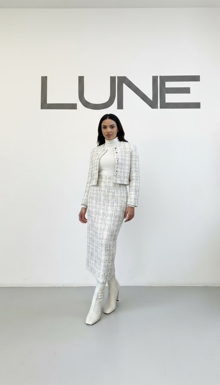 Ensemble tweed veste et jupe - Ma boutique