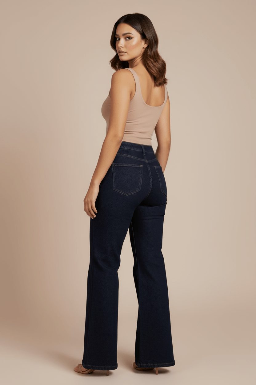 Jean Évasé Taille Haute — Jambe Large - Lune La Boutique